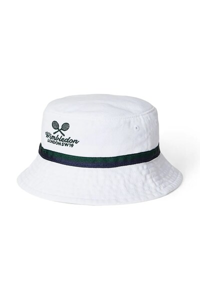Детская хлопковая панама Polo Ralph Lauren Wimbledon Collection цвет белый