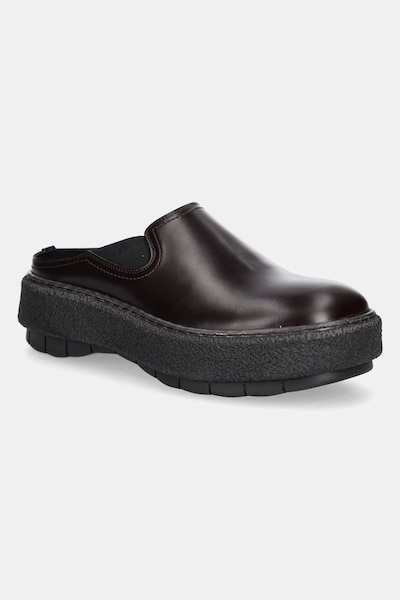 Usnjeni natikači Sunnei CEMENTO rjava barva, SHOXFLS009