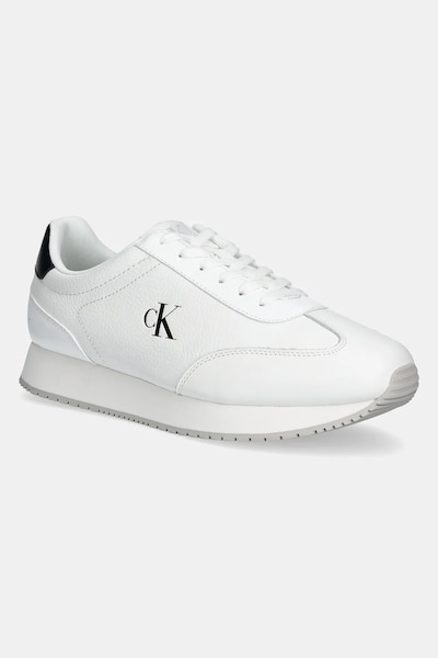 Sneakers boty Calvin Klein Jeans RUNNER LACEUP TC bílá barva, YM0YM01187