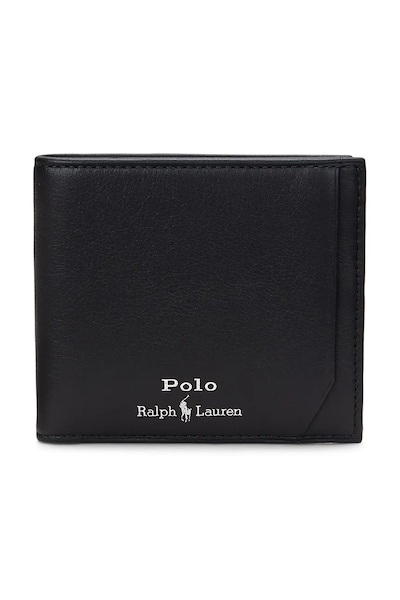 Δερμάτινο πορτοφόλι Polo Ralph Lauren ανδρικό, χρώμα: μαύρο, 405963228