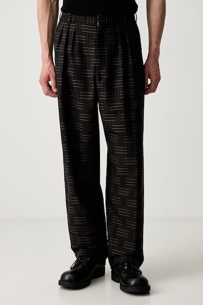 Kenzo штани з вовною чоловічі коричневі regular waist FF55PA2149JT.90