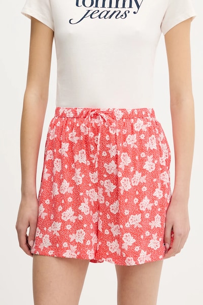 Kratke hlače Tommy Jeans oranžna barva, DW0DW20359