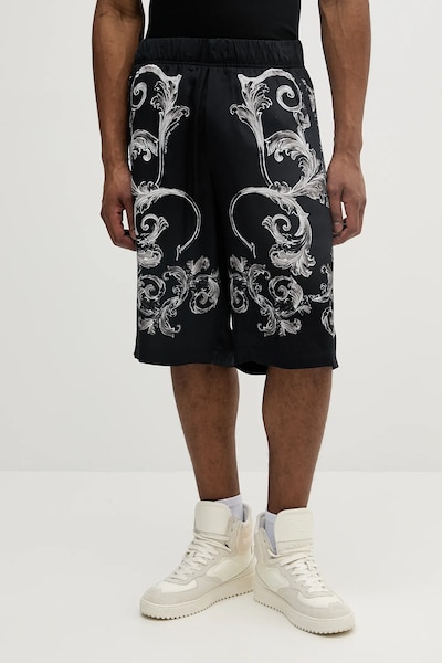 Kratke hlače Versace Jeans Couture črna barva, 78GAD10B NS626
