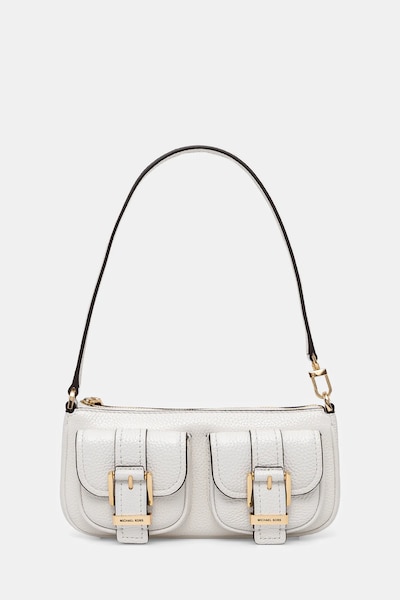 Шкіряна сумочка MICHAEL Michael Kors колір білий 32S5GZCU1L
