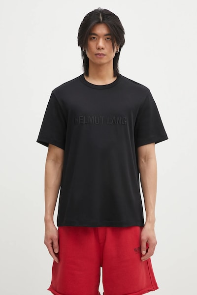 Helmut Lang tricou din bumbac Logo Ov Tee.Hvy Ever bărbați, culoarea negru, cu imprimeu, O04HM599