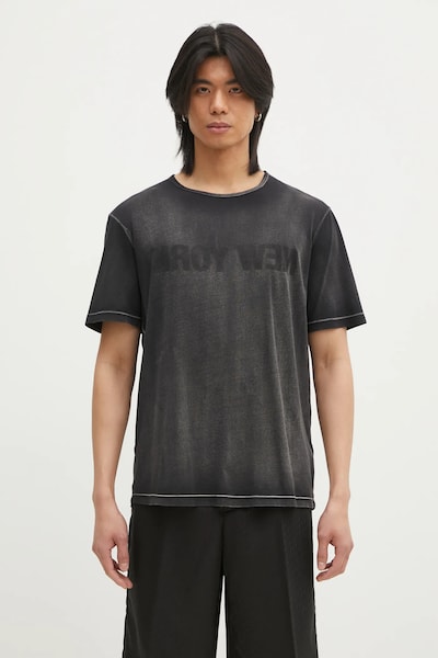 Helmut Lang tricou New York Tee.Garment bărbați, culoarea negru, cu imprimeu, O10HM508