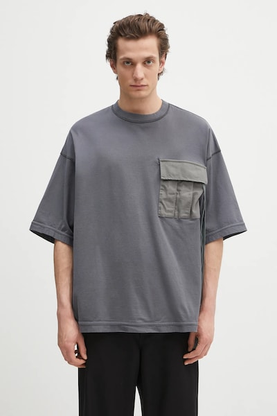 Undercover tricou din bumbac T-Shirt culoarea gri, uni, UP1E4806