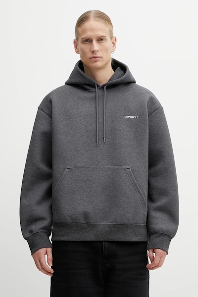 Μπλούζα Carhartt WIP Hooded Alda Sweat χρώμα: γκρι, με κουκούλα, I036055.0D2XX
