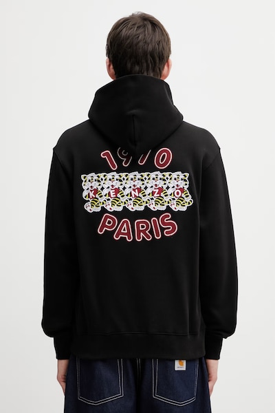 Kenzo Hoodie bluza z kapturem bawełniana męska biała FG55HO2044MJ