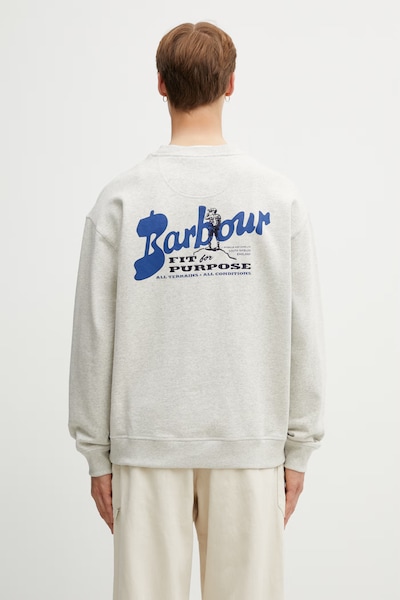 Barbour MOL0740BE54 bluza lounge bawełniana męska beżowa Blythe Crewneck