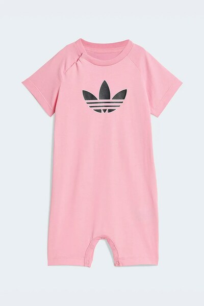 Ромпер для немовлят бавовняний adidas Originals колір рожевий