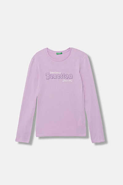 United Colors of Benetton gyerek pamut hosszúujjú lila 3I9WC10S7