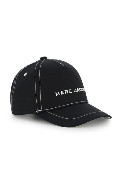 Дитяча бавовняна кепка MARC JACOBS колір чорний