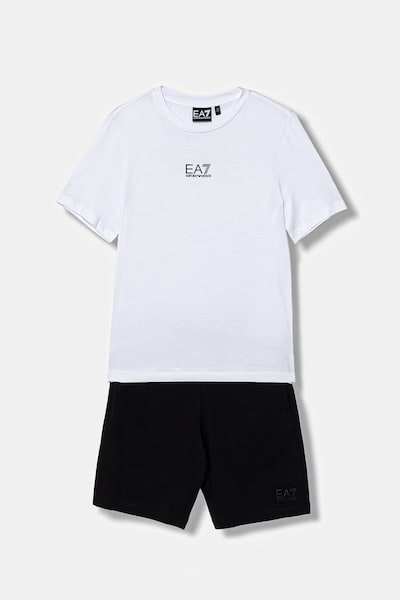 Otroški bombažen komplet EA7 Emporio Armani bela barva, 7B000294 AF10378