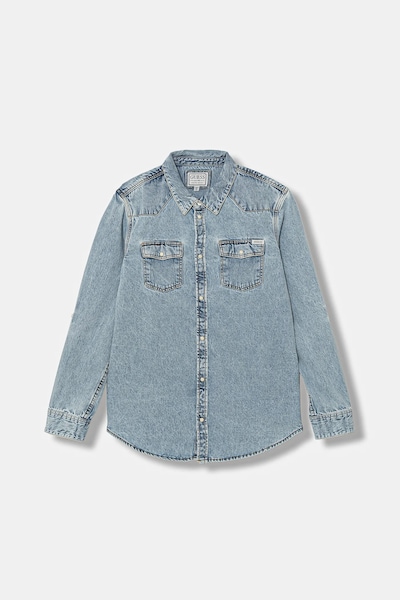Детска дънкова риза Guess в синьо L6RH00 D4EU0