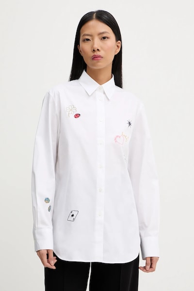 Рубашка PS Paul Smith цвет белый regular классический воротник W2R-331BE-V21598