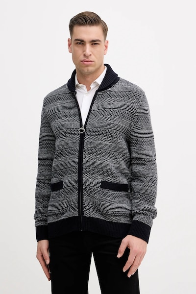 Barbour cardigan in lana Helmsley uomo colore blu navy MKN1702