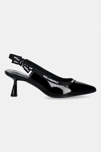 Karl Lagerfeld bőr tűsarkú PANACHE fekete, KL30809
