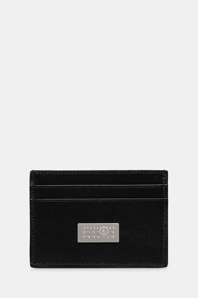 MM6 Maison Margiela bőr kártya tok fekete, SA5UI0026.P8873.T8013