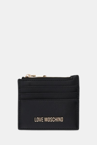Πορτοφόλι Love Moschino χρώμα: μαύρο, JC5509PP1OLQ0000