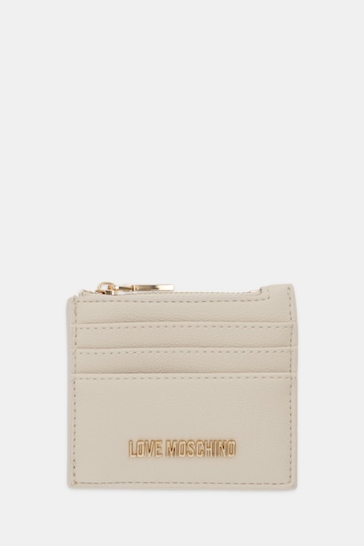Πορτοφόλι Love Moschino χρώμα: μπεζ, JC5509PP1OLQ0110