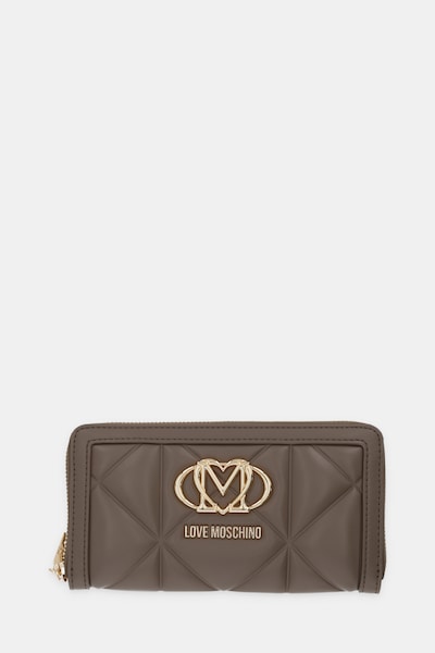 Πορτοφόλι Love Moschino χρώμα: καφέ, JC5644PP1OLC0203