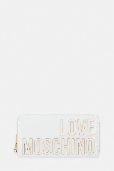 Love Moschino πορτοφόλι γυναικείο από απομίμηση δέρματος λευκό JC5513PP0OKE0100