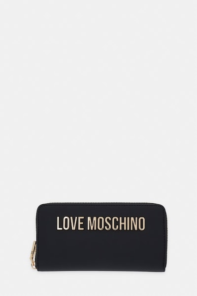 Love Moschino Πορτοφόλι γυναικείο από απομίμηση δέρματος μαύρο JC5611PP0OKD0000