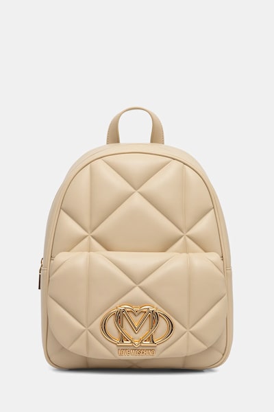 Σακίδιο πλάτης Love Moschino χρώμα: μπεζ, JC4037PP1OLC0129