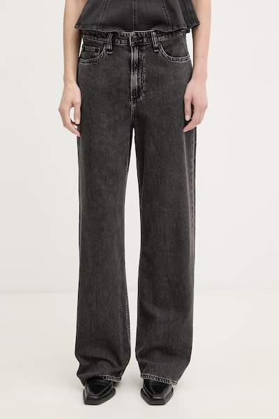 Rag & Bone джинси wide leg жіночі Logan чорні RJ2525H1FAN