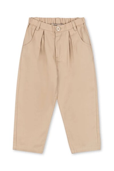 Konges Sløjd gyerek pamut nadrág FRANKIE PANTS GOTS bézs, sima, KS104301
