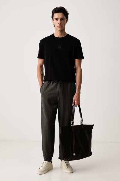 Спортивні штани чоловічі бавовняні Armani Exchange колір сірий