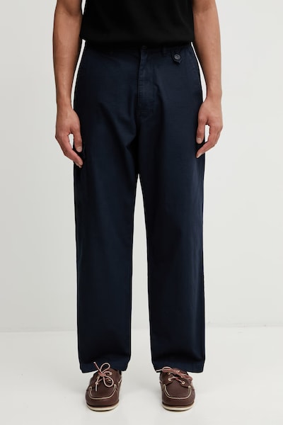 Barbour MTR0796NY91 брюки из хлопка для мужчин тёмно-синие regular waist