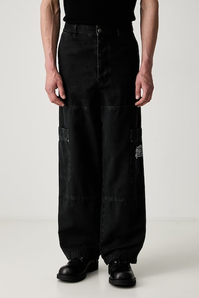 Off-White Vintage Cot spodnie cargo bawełniane męskie czarne regular waist 44XCF04ES26F001001