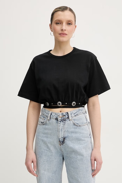 Pinko T-shirt γυναικείο βαμβακερό μαύρο 106907 A3AR