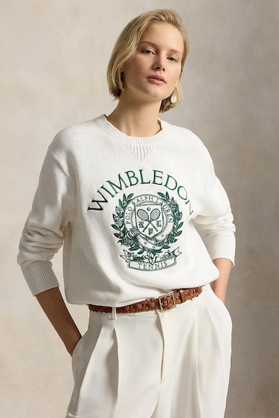 Polo Ralph Lauren светр жіночий бавовняний Wimbledon бежевий 211B15807