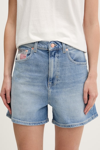 Tommy Jeans šortky dámské džínové modré DW0DW22692