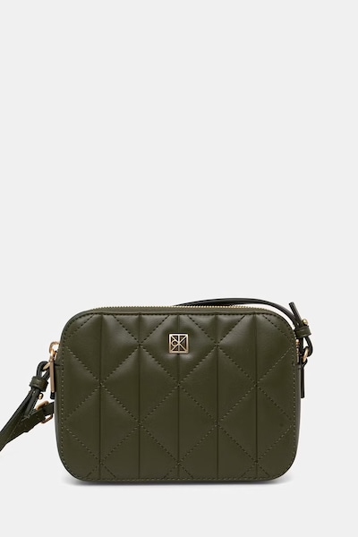 Calvin Klein crossbody torba za žene od imitacije kože zelena LV04F3328G