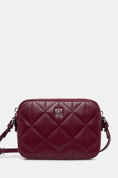 Calvin Klein crossbody torba za žene od imitacije kože bordo LV04F3328G