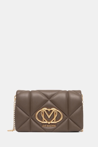 Τσάντα Love Moschino χρώμα: καφέ, JC4043PP1OLC0203