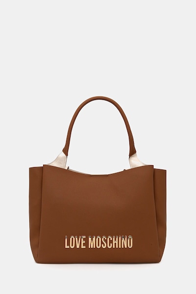 Τσάντα Love Moschino χρώμα: καφέ, JC4107PP1OKD0200