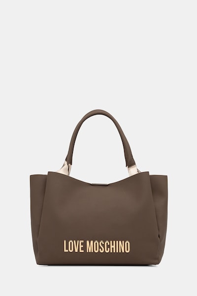Τσάντα Love Moschino χρώμα: καφέ, JC4107PP1OKD0203