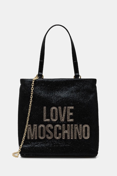 Τσάντα Love Moschino χρώμα: μαύρο, JC4102PP1OLK0000