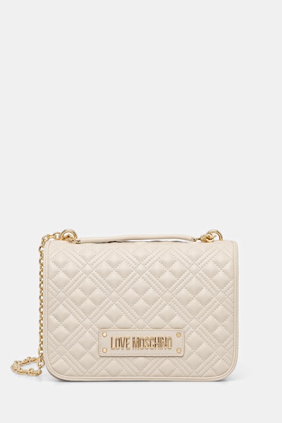 Love Moschino μικρή τσάντα γυναικεία από απομίμηση δέρματος μπεζ JC4000PP1OLA0110