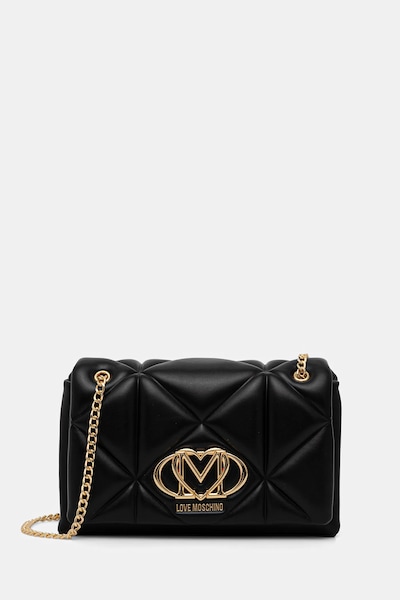 Τσάντα Love Moschino χρώμα: μαύρο, JC4041PP1OLC0000