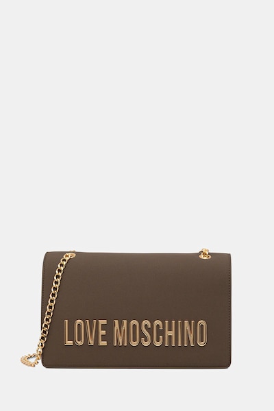 Τσάντα Love Moschino χρώμα: καφέ, JC4192PP1OKD0203