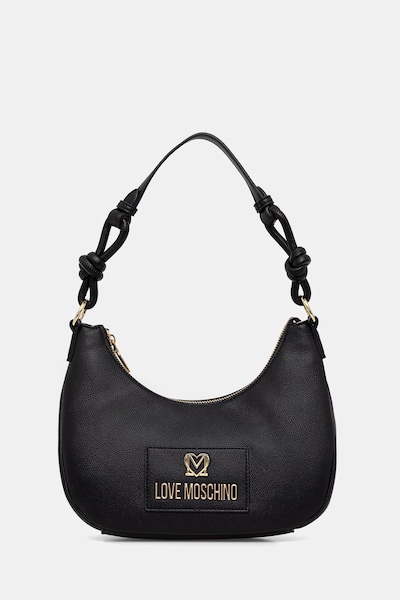 Love Moschino Μικρή τσάντα γυναικεία από απομίμηση δέρματος μαύρη JC4237PP0OKC0000