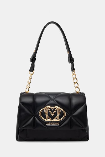 Love Moschino ταχυδρόμου γυναικεία από απομίμηση δέρματος μαύρη JC4259PP0OLC0000