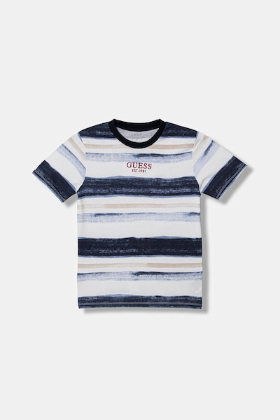 Дитяча бавовняна футболка Guess колір білий візерунок L6RI04 K8HM4