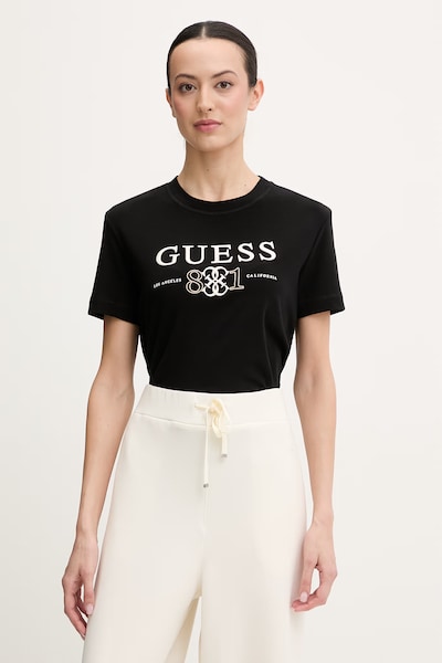 Majica kratkih rukava Guess STEFFI za žene, boja: crna, V6RI13 KD772